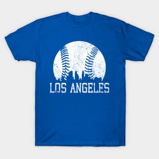 Vintage Los Angeles LA Skyline Baseball For Gameday T-Shirt